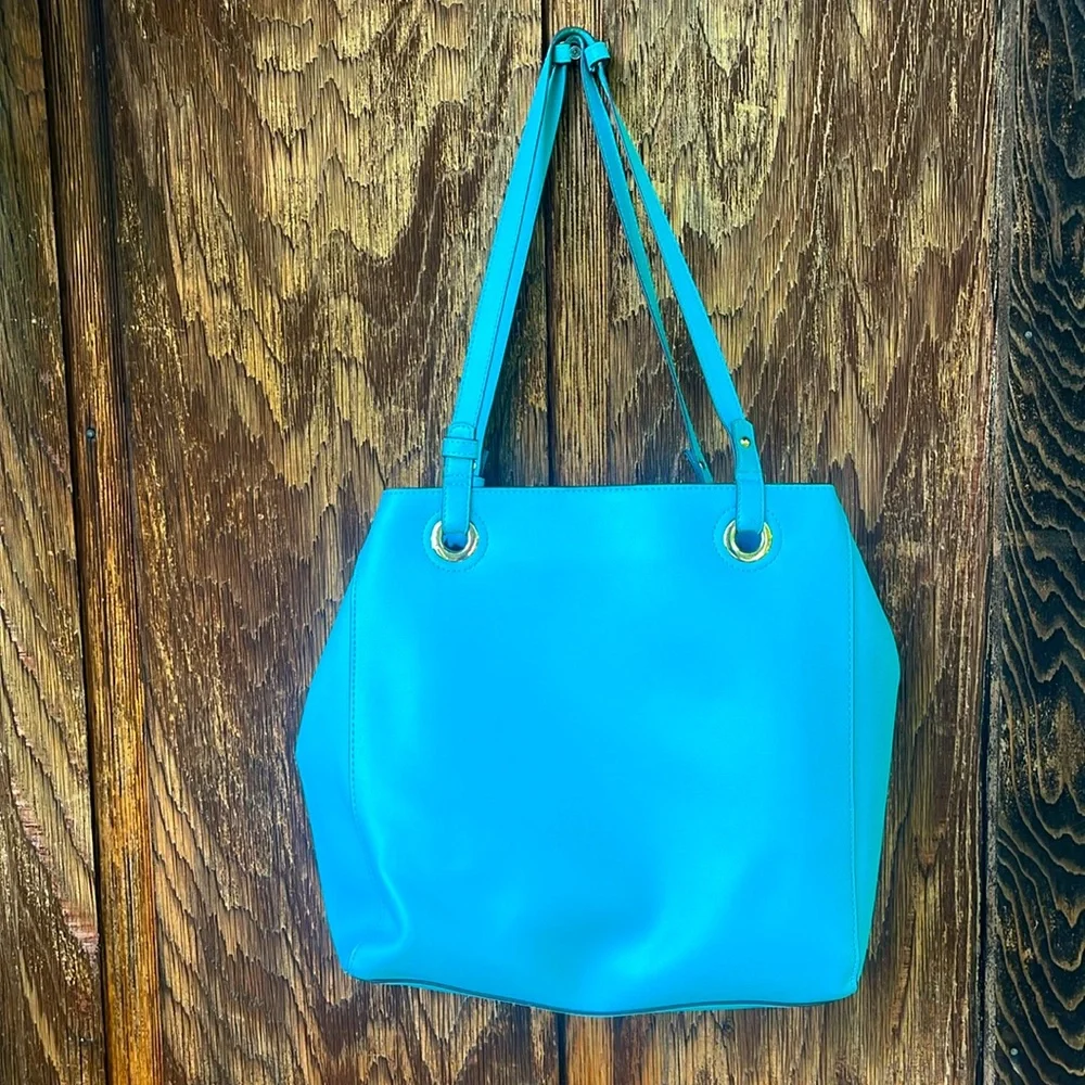 Nanette Lepore Vegan Leather Kassandra Shoulder Bag in “Tiffany Blue” - Picture 8 of 10